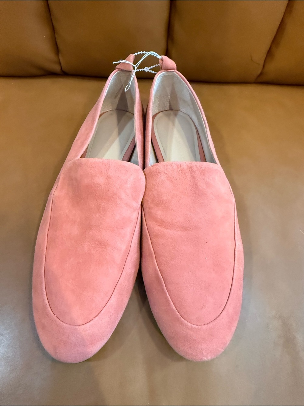 Banana Republic Pink/Coral  Suede Slip-On Loafers